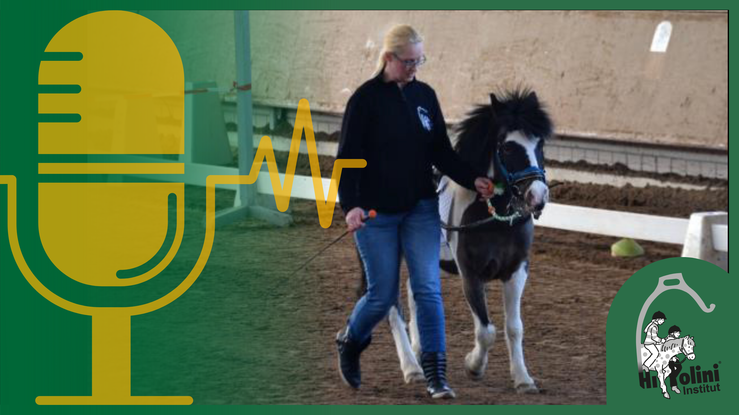 Stefanie Tennigkeit mit einem Pony bei der Arbeit am Boden